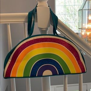 Betsey Johnson rainbow cooler purse